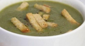 Вкусный крем-суп со шпинатом и гренками 🍲
