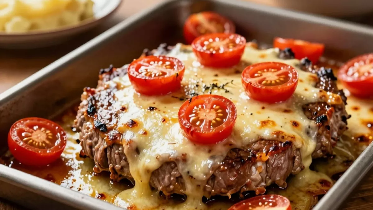 Про картошку часто забывают, а зря — мясо по-российски. Простое и вкусное блюдо в духовке