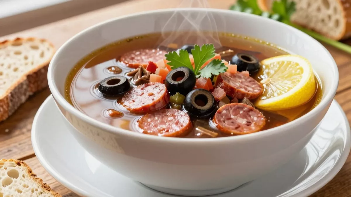 Как варят настоящую солянку, а не суп с колбасой: откопала рецепт в книге 1952 г. Есть 2 тонкости: от них зависит вкус