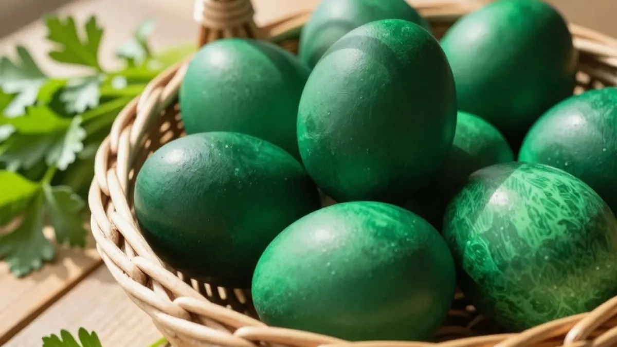 Никакой покупной химии: яйца на Пасху крашу так 10 лет - самые яркие и зеленые