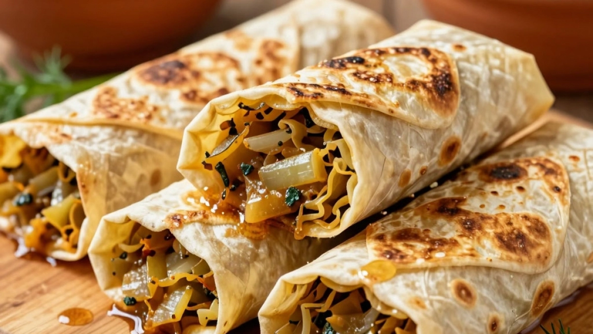 Вместо пирожков: печем молдавские сытные вертуты из лаваша — сочные, хрустящие и очень вкусные