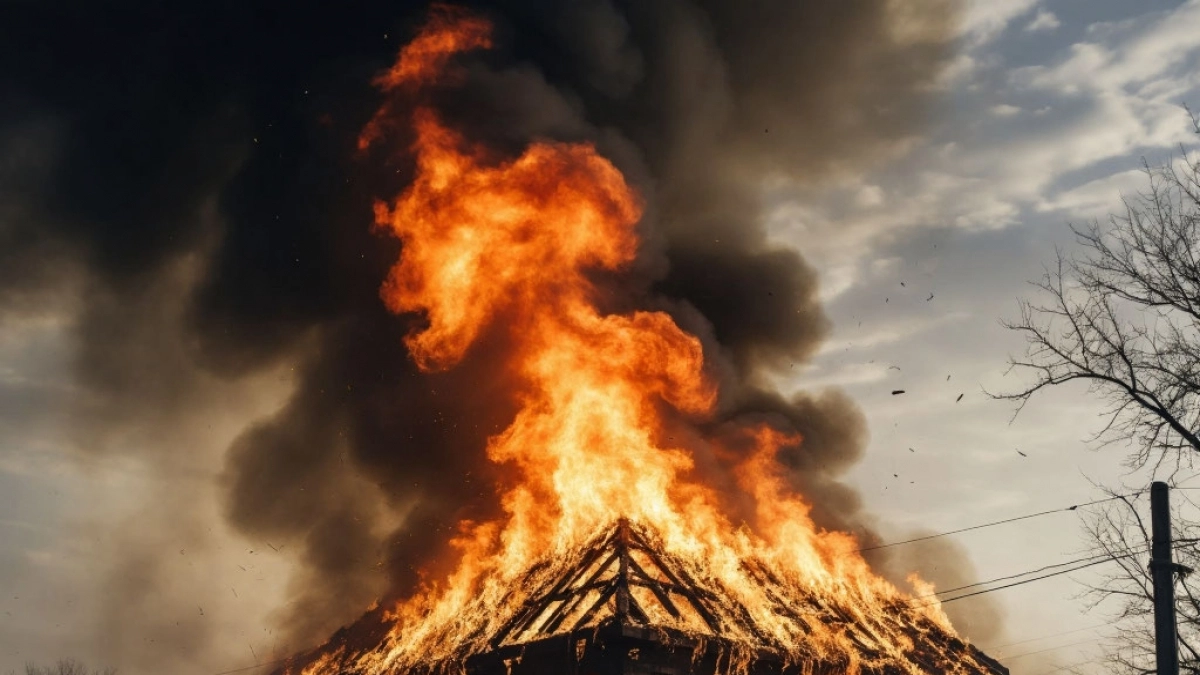В Курганской области при пожаре погибли оставленные дома маленькие дети двух и пяти лет