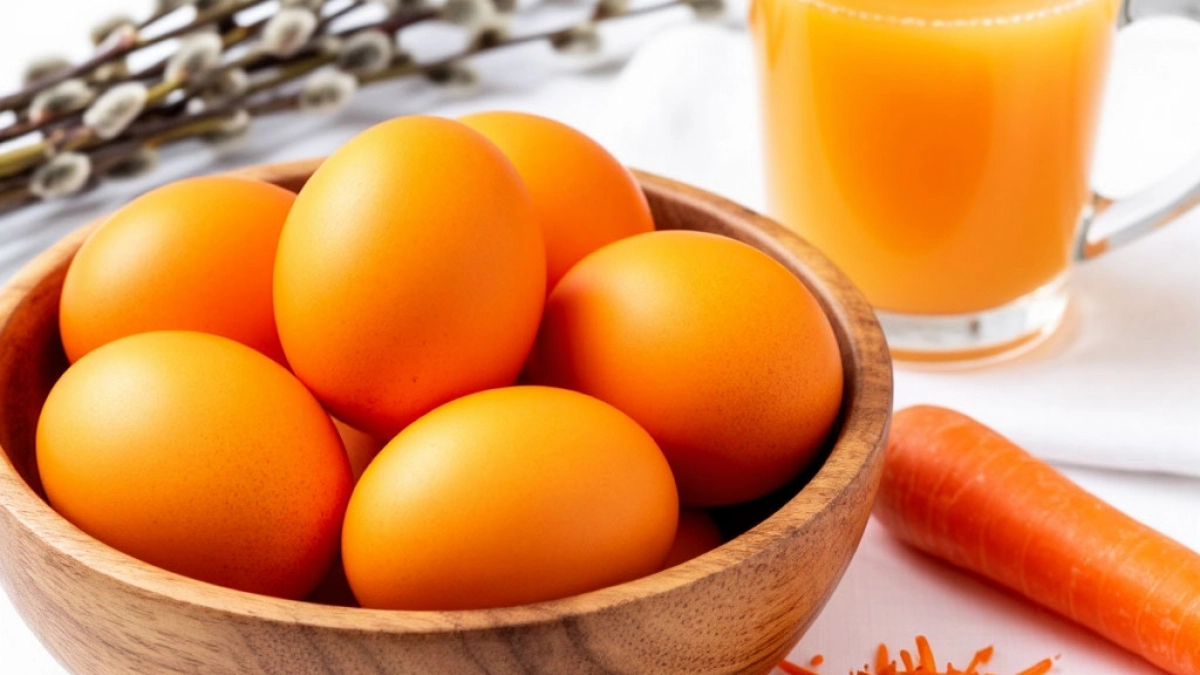 Красим пасхальные яйца в модный оранжевый оттенок: простой способ окрашивания натуральными средствами
