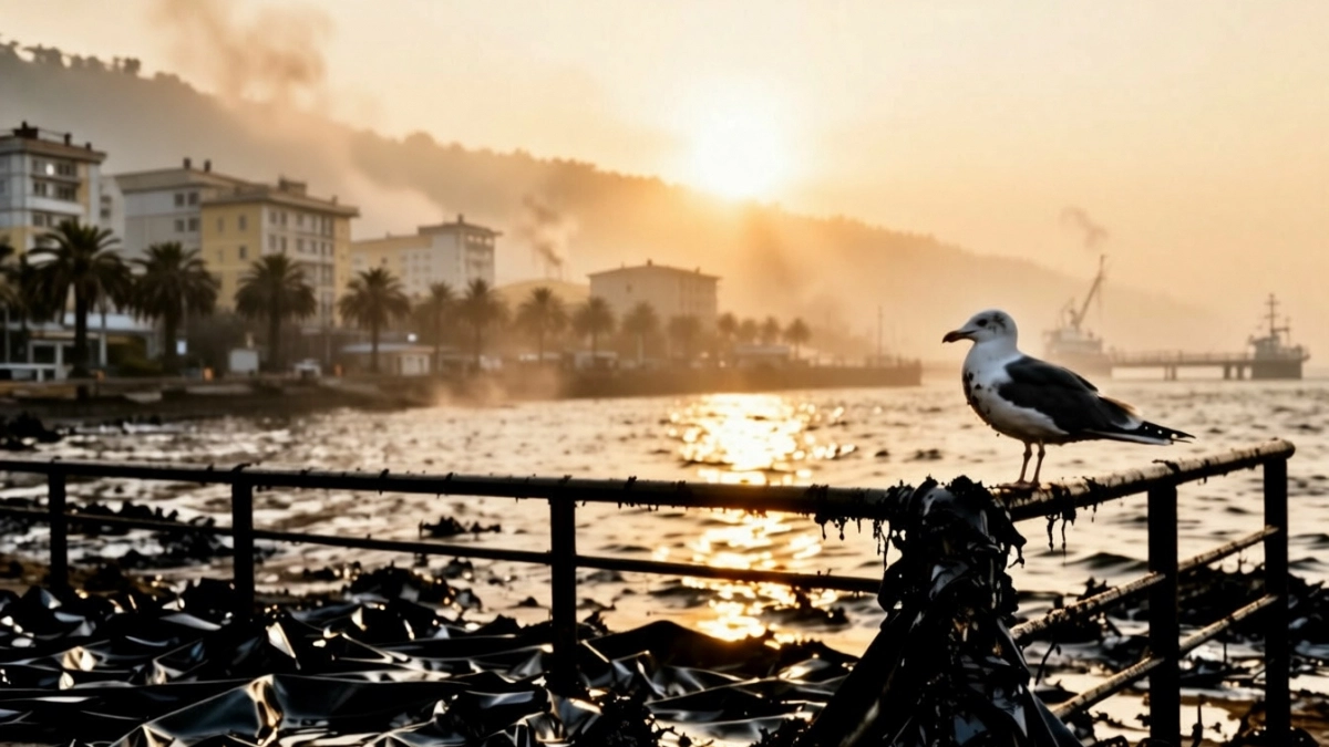 Экологический кризис в Туапсе: опасный смог появился после удара по нефтетерминалу