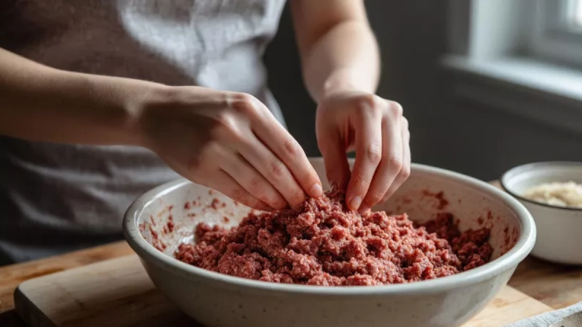 Беру кефир и выливаю в фарш: как я готовлю мясные оладьи, которые тают во рту и не разваливаются на сковороде 