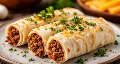 Вкуснейший рулет из лаваша с фаршем и сыром: потребуется всего 3 ингредиента, а вкус — на миллион